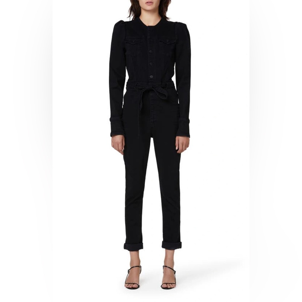 Hudson Jeans Black Denim Jumpsuit Size Small
